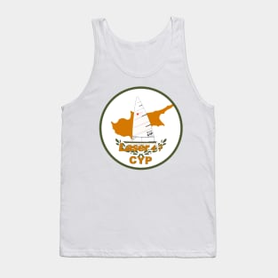 laser class sailboat on flag Cyprus Tank Top